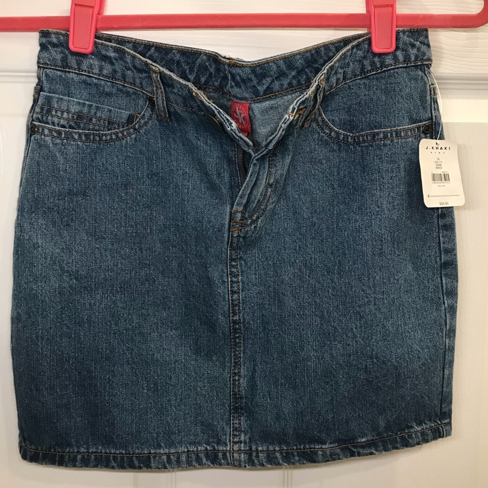 J.Khaki size 14 Denim Jean Skirt Girls